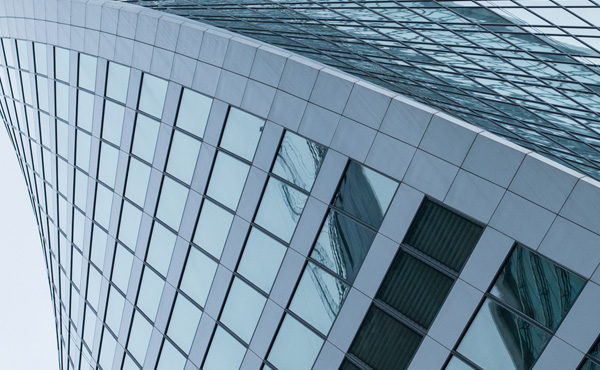 Glasses of a building